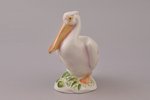 figurine, Pelican, porcelain, Riga (Latvia), USSR, Riga porcelain factory, the 60ies of 20th cent.,...