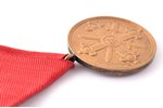 Viestura ordeņa ar šķēpiem goda zīme, 3. pakāpe, bronza, Latvija, 20.gs. 30ie gadi, Ø 30 x 35 mm, "S...