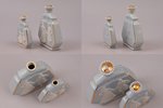 perfume set, 3 items, porcelain, Rīga porcelain factory, shape by Zina Ulste, Riga (Latvia), 1956-19...