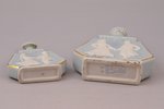 parfimērijas komplekts, 3 priekšmeti, porcelāns, Rīgas porcelāna rūpnīca, formas autors - Zina Ulste...