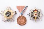 set of awards with certificate, Order of the Yugoslav People's Army (III class, in a case), Medal fo...