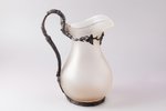 jug, silver, 84 standard, glass, h 23.8 cm, Nichols & Plinke, master Robert Kohun, 1874-1883, St. Pe...