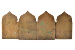icon with foldable side flaps, Great Feasts, copper alloy, Russia, 17.4 x 41.2 cm, 982.8 g....