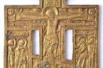 krusts, Kristus Krustā Sišana, bronza, Krievijas impērija, 19. un 20. gadsimtu robeža, 16.4 x 11 x 0...