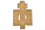 крест, Распятие Христово, бронза, Российская империя, рубеж 19-го и 20-го веков, 16.4 x 11 x 0.4 см,...