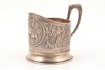 tea glass-holder, silver, 875 standard, 98.50 g, h (with handle) 8.6 cm, Ø (inside) 6.9 cm, "Moscow...