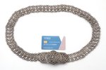 a belt, silver, 925 standard, 380.65 g, belt length 95 cm, buckle 5.3 x 10.9 cm, place of manufactur...