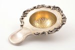 strainer, silver, 800 standard, 106.4 g, gilding, 13.9 x 9.6 x 3.2 cm, by E. Deppe, the border of th...