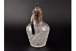 karafe, sudrabs, 84 prove, kristāls (slīpēts stikls), h 22.5 cm, Oresta Kurļukova firma, 1908-1917 g...
