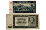 1000 krones, 100 krones, banknote sample (SPECIMEN), 2 pcs., Bohemia and Moravia, 1940 / 1942, Czech...