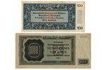 1000 крон, 100 крон, образец банкноты (SPECIMEN), 2 шт., Богемия и Моравия, 1940 / 1942 г., Чехия...