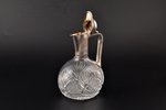 carafe, crystal, silver plated, h 16.5 cm...