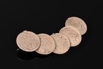 broša, no 5 kapeiku monētām (1870-1880-tie gadi), sudrabs, 500 prove, 5.35 g., izstrādājuma izmērs 2...