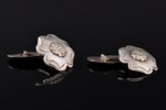 cufflinks, silver, 875 standard, 7.24 g., the item's dimensions 1.8 x 1.9 cm, the 20-30ties of 20th...