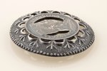 сакта, из 5-латовой монеты, серебро, 29.55 г., размер изделия Ø 5.8 см, 20-30е годы 20го века, Латви...