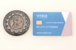 sakta, no 5 latu monētas, sudrabs, 29.55 g., izstrādājuma izmērs Ø 5.8 cm, 20 gs. 20-30tie gadi, Lat...