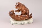 figurine, Bear games, porcelain, Germany, Heinz & Cо Porcelain, the 50ies of 20th cent., 11.7 cm...