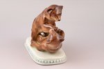 statuete, Lāču rotaļas, porcelāns, Vācija, Heinz & Cо Porcelain, 20 gs. 50tie gadi, 11.7 cm...
