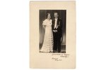 фотография, на картоне, Францис Балодис (Francis Balodis) с женой, Латвия, 1938 г., 22.4 x 13.8 см,...