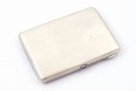 cigarette case, silver, Deers, 84 standard, 178.5 g, gilding, silver stamping, 12 x 8.7 x 1.6 cm, 19...