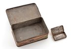 set of 3 boxes, metal, Latvia, the 30ties of 20th cent., dimensions: 6.2 x 17 x 10.7 cm / Ø  9.4 cm...