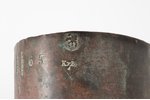 measuring cup, A. Balbian, Mitau, volume 1/20 bucket (0.6 L), copper, Latvia, Russia, 1865, h 11.8 c...