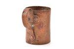 measuring cup, volume 1/150 bucket, copper, Russia, 1857, h 7.1 cm, weight 122.4 g...