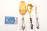 set of 3 flatware items, silver/metal, 875 standard, total weight of items 103.75 g, gilding, 17.6 /...