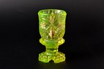 cup, uranium glass, Bohemia, the 19th cent., h 12.3 cm, traces of everyday use...