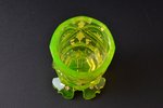 cup, uranium glass, Bohemia, the 19th cent., h 12.3 cm, traces of everyday use...