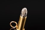 кулон, "Пуля", золото, 750 проба, 4.82 г., размер изделия 2.5 см, бриллиант, Италия...