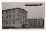 photography, Riga, dirigible "Graf von Zeppelin", 20-30ties of 20th cent., 13.6х8.6 cm...
