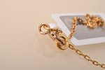 a necklace, gold, 750 standard, 4.18 g., diamonds, sapphire, length 37.5 cm...