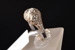 a ring, gold, 750, 18 k standard, 2.63 g., the size of the ring 18.5, diamonds, ~ 0.2 ct...