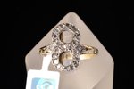 a ring, gold, silver, 585, 925 standard, 3.33 g., the size of the ring 18.25, diamond...