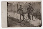 фотография, Латвийская армия, охотники, Латвия, 20-30е годы 20-го века, 13.8х8.8 см...
