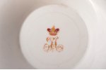saucer, Monogram of Nicholas II, porcelain, Imperial Porcelain Manufactory, Russia, 1901, Ø 13.8 cm...