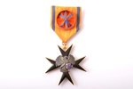 Order of the Cross of the Eagle, 4th class, Estonia, 20-30ies of 20th cent., 47 x 47 mm, steel safet...