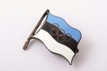 badge, Olympic team member, Estonia, 1936, 23.6 x 23.6 mm...