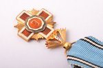 miniatūrzīme, Igaunijas Sarkanā Krusta ordenis, zelts, 18 k prove, Igaunija, 20.gs. 30ie gadi, 22 x...