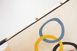 флаг, Олимпийские игры 1936 года в Берлине, Третий рейх, размер полотна 54 x 38 см, длина древка 110...