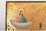 икона, Святитель Николай Чудотворец, доска, живопиcь, сусальное золото, Российская империя, конец 19...