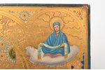 ikona, Svētais Nikolajs Brīnumdarītājs, dēlis, gleznojums, vizuļzelts, Krievijas impērija, 19. gs. b...