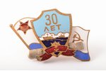 знак, 30 лет Краснознаменному Соединению торпедных катеров, СССР, 50е-60е годы 20-го века, 43 x 31 м...