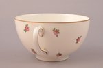 tējas pāris, porcelāns, Langebraun, Igaunija, 20 gs. 20-30tie gadi, h (tasīte) 5.3 cm, Ø (apakštasīt...