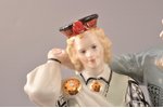 figurine (DEFECT), Folk dance, porcelain, Riga (Latvia), USSR, Riga porcelain factory, molder - Zina...