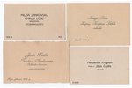 визитная карточка, 4 шт., свадьба, Латвия, 20-30е годы 20-го века, 14.2x9, 13.5x9, 13x7.8, 12.8x8.2...