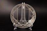 augļu trauks, Maļcova stikla rūpnīca, marķējums "От М.Ф. 1907 на 10 лет", Krievijas impērija, 20. gs...