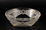 fruit dish, Maltsov glass factory, marked "От М.Ф. 1907 на 10 лет", Russia, the beginning of the 20t...