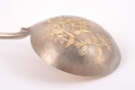 serving spoon, silver, 84 standard, 66.90 g, engraving, gilding, 19 cm, 1896-1907, Russia...